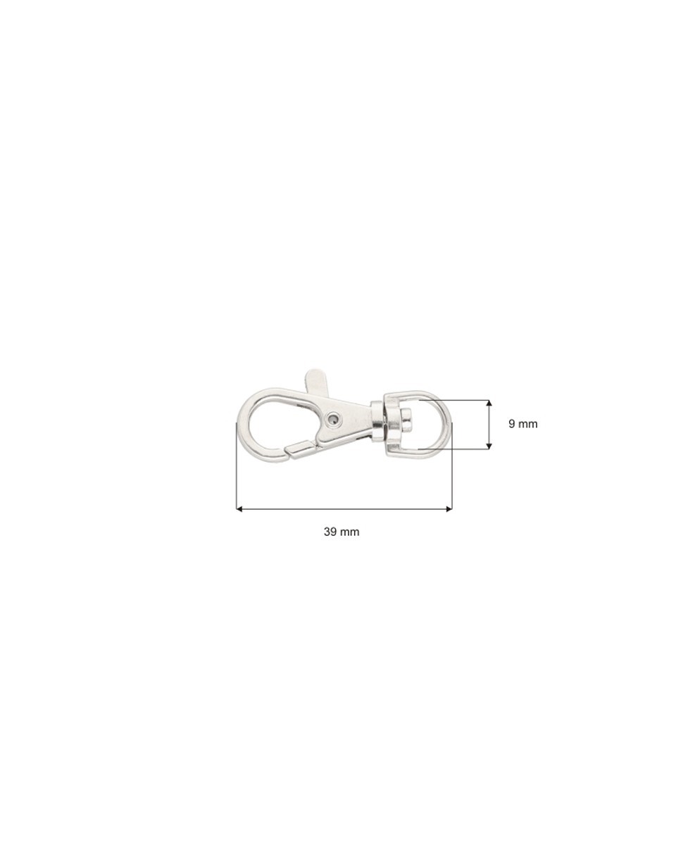 KARABINERHAKEN&nbsp10 MM NICKEL 500    ST.