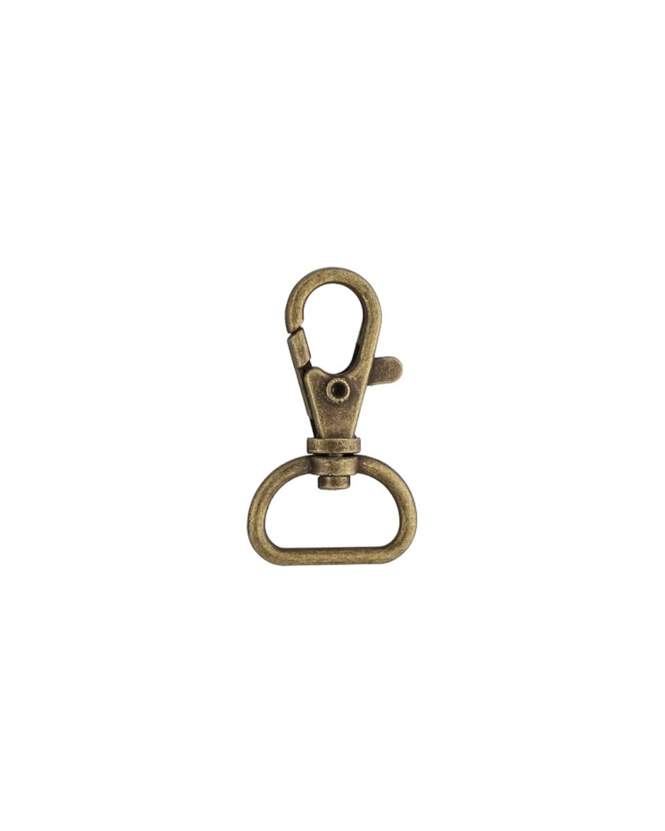 Karabińczyk metalowy 20 mm 0014 6 g stare złoto