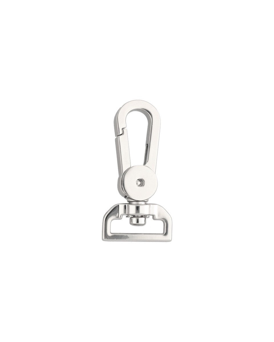 EXTRA SHINING METAL SNAP HOOK 20 MM AUGUST   GLOSSY  NICKEL 1 PCS