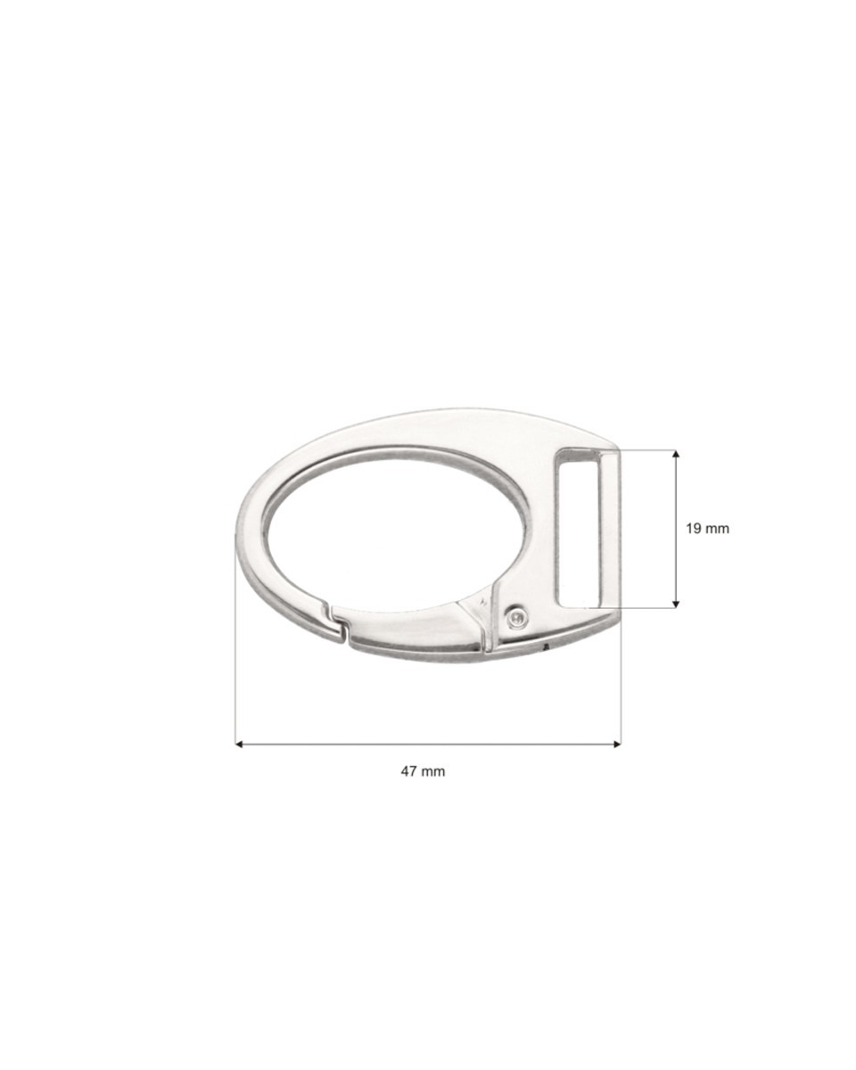 EXTRA LESK KOVOVÁ KARABINA 19 MM OLBRACHT NIKL LESK  1  KS