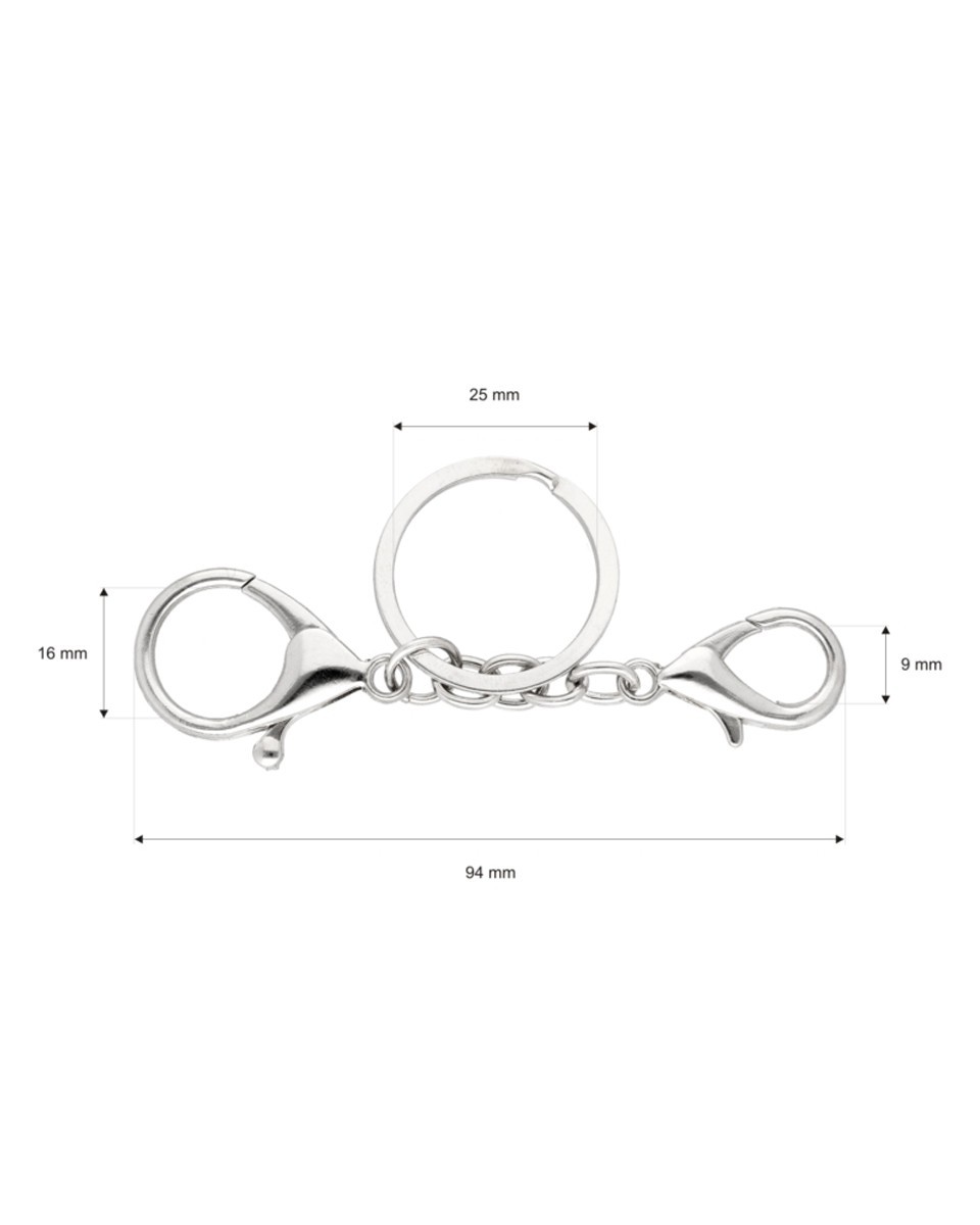 Zawieszka (brelok) metalowa do torebki 325-109 - nikiel