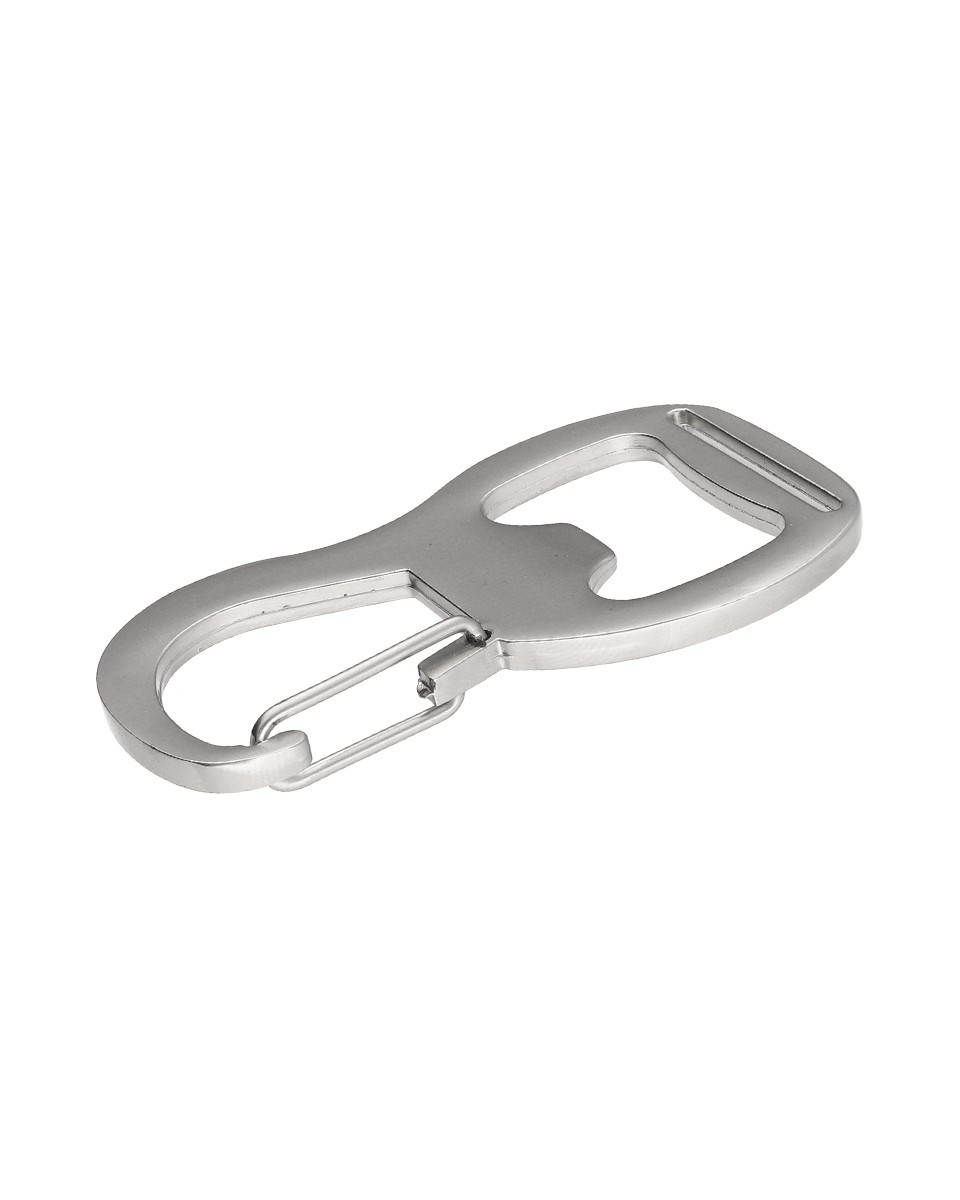 Karabińczyk metalowy 24 mm otwieracz nikiel mat