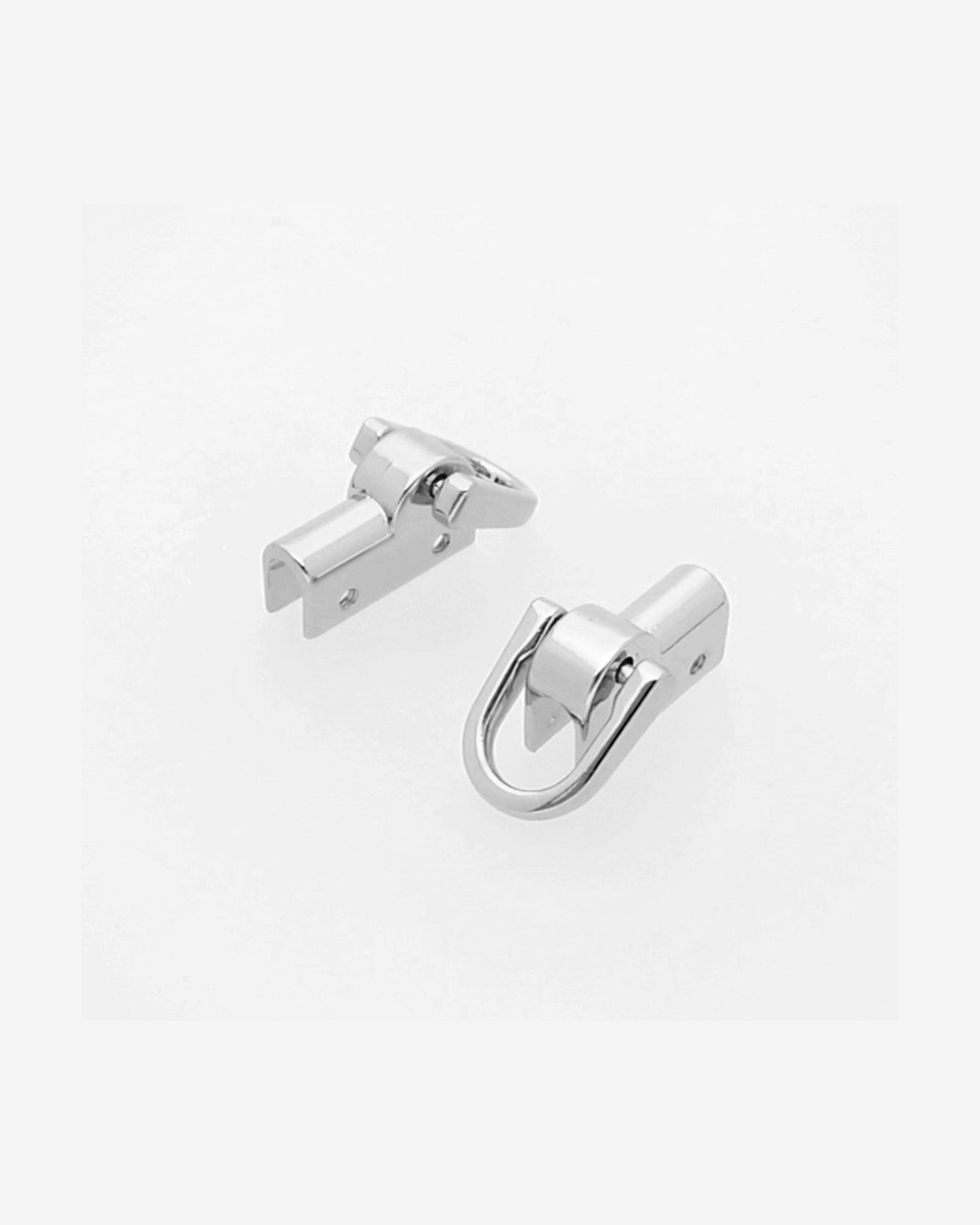 10 kompletów uchwytów metalowych 11 mm nikiel połysk