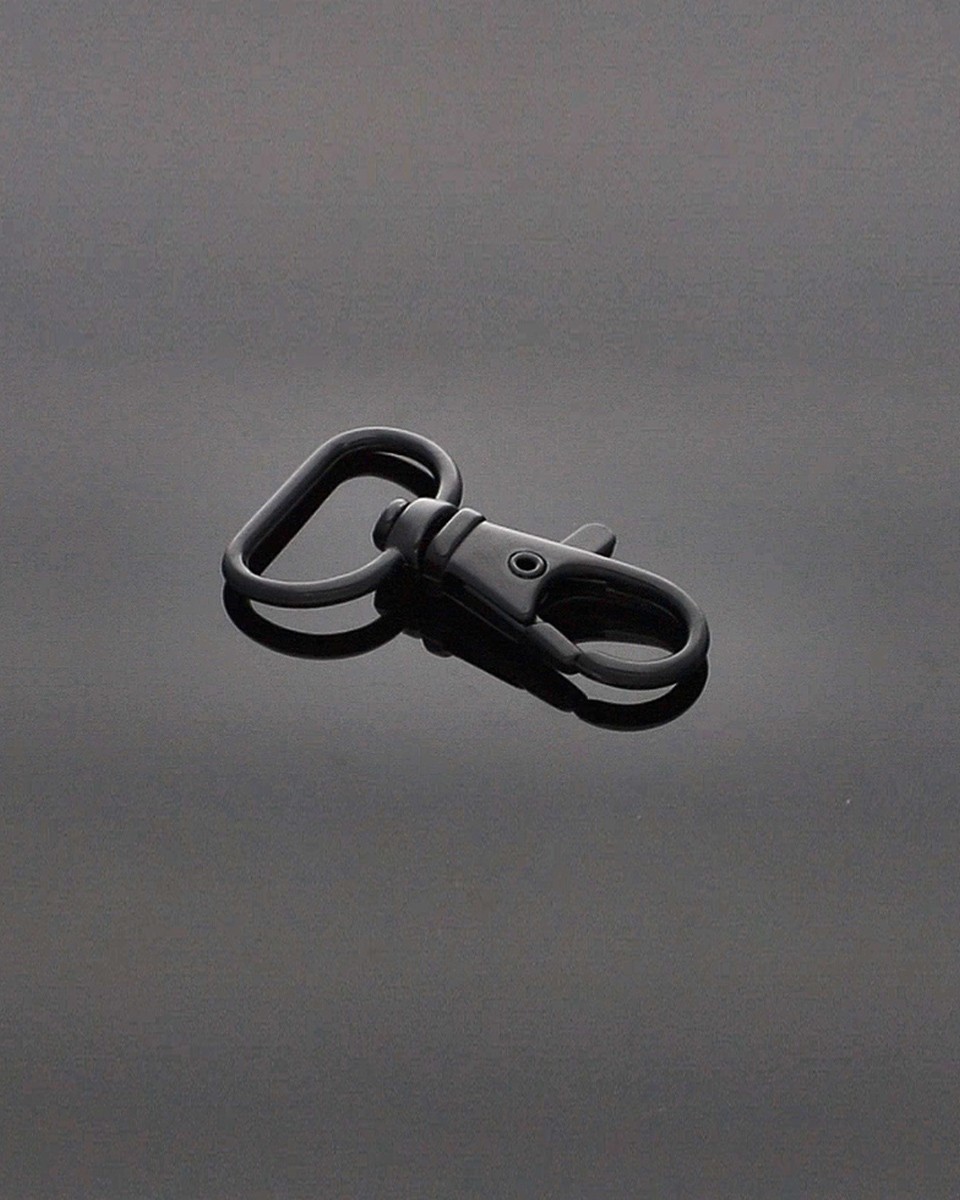 METAL  SNAP HOOK 20 MM BLACK MATT