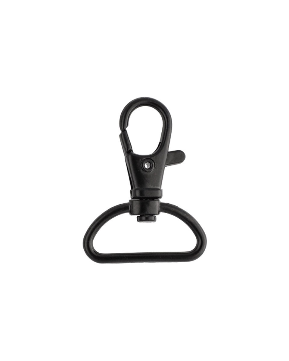 KARABINERHAKEN 25 MM SCHWARZMATT