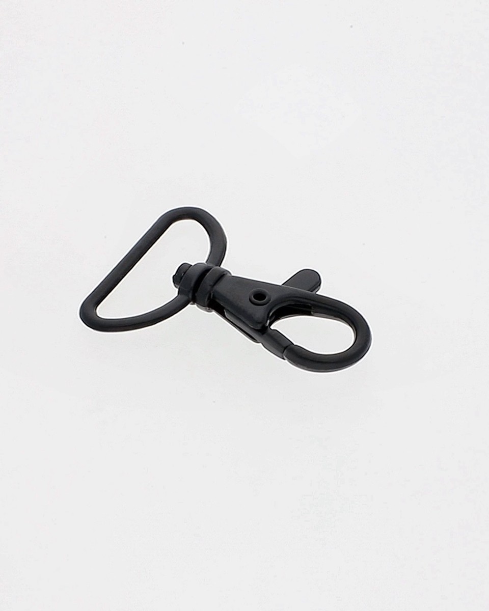 KARABINERHAKEN 25 MM SCHWARZMATT