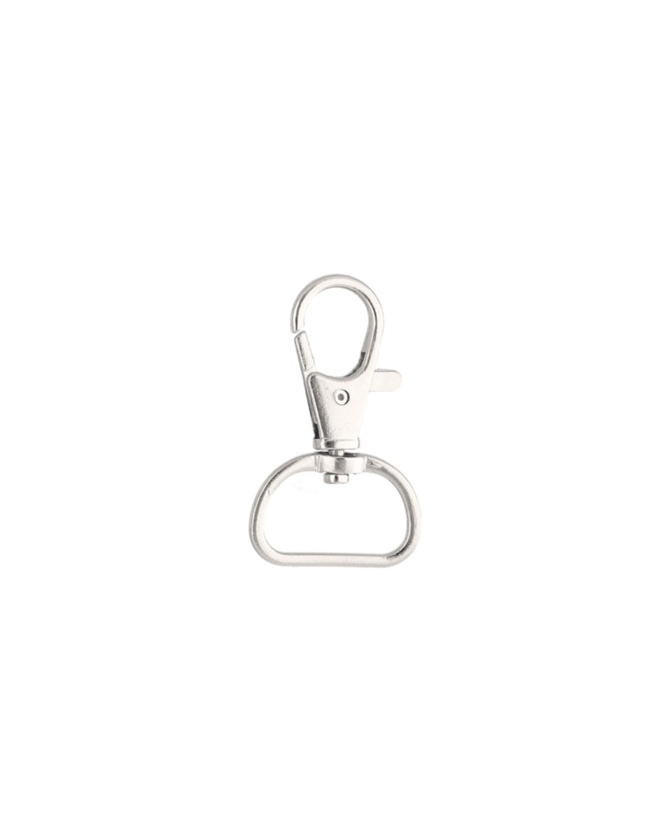 Karabińczyk metalowy 20 mm rybka 5,8g nikiel