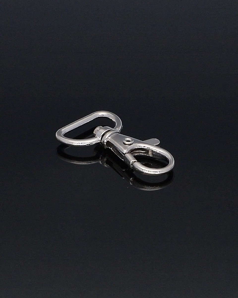 Karabińczyk metalowy 20 mm rybka 5,8g nikiel