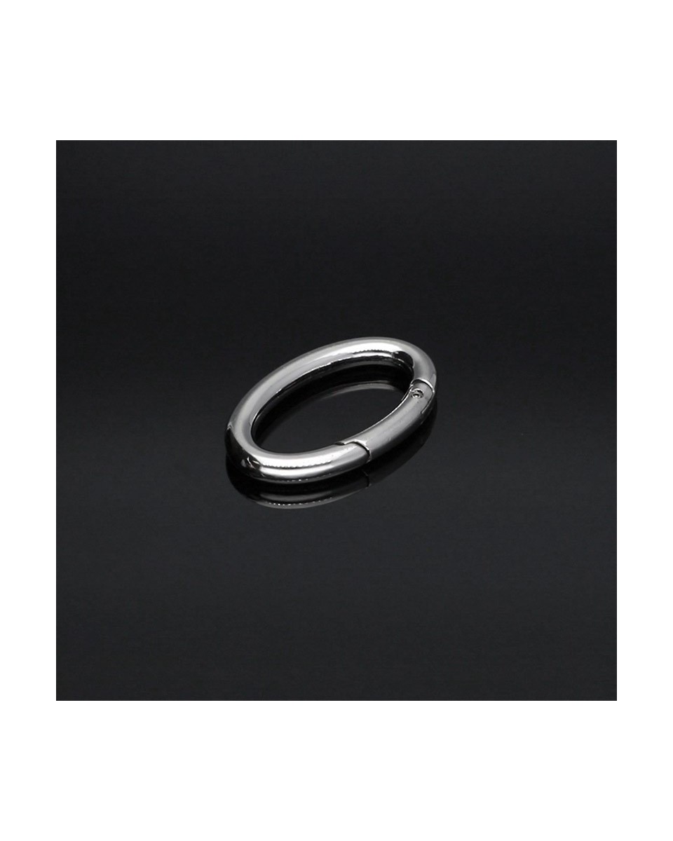 METALLRING  (OVAL) SCHÄKEL  38/20/5 MM SCHÄKEL NICKEL  DRAHT 1 ST.