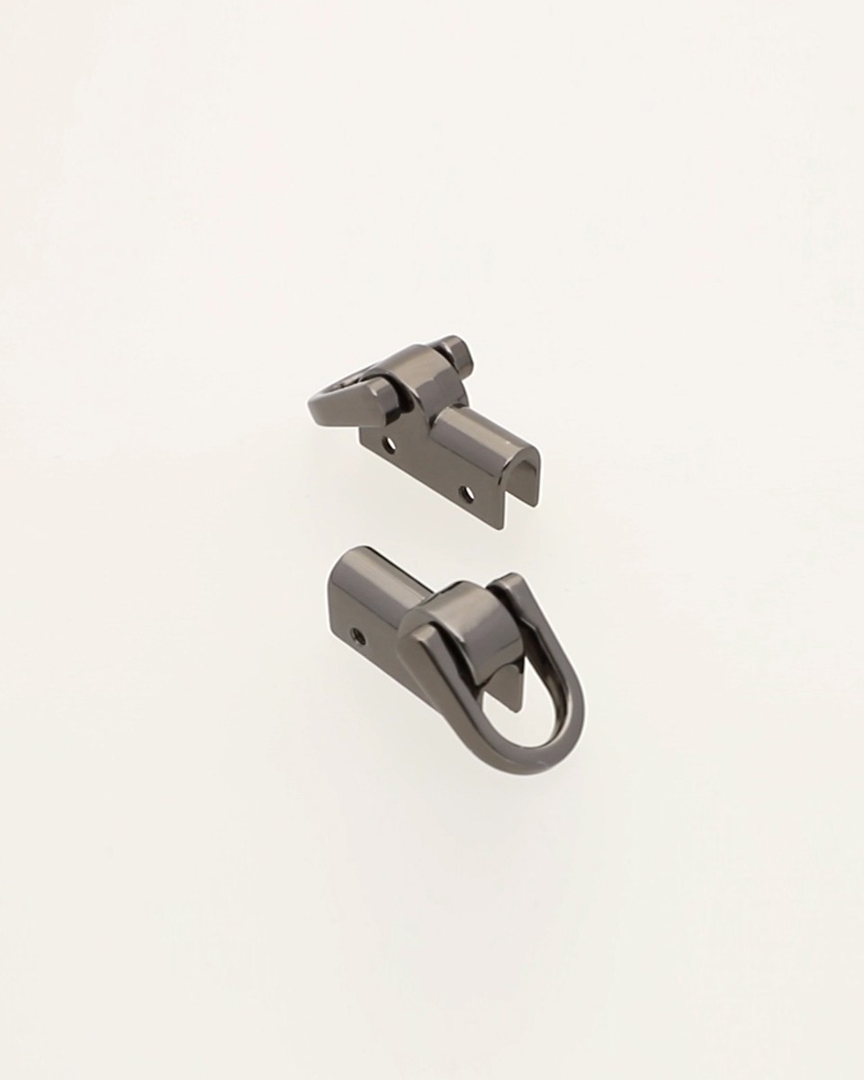 10 kompletów uchwytów metalowych 11 mm czarny nikiel połysk