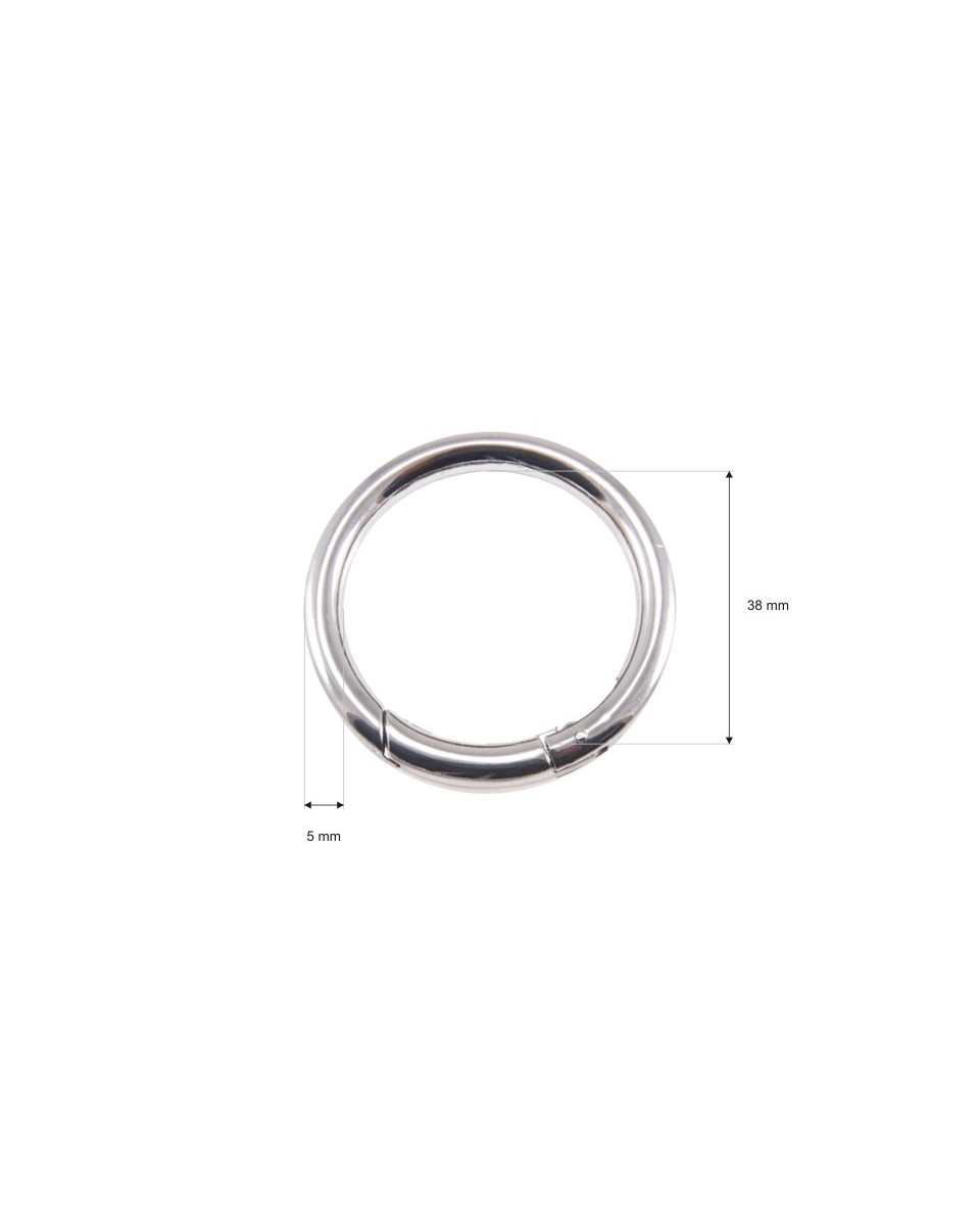 METALLRING SCHÄKEL 38/5 MM NICKEL DRAHT 1    ST.