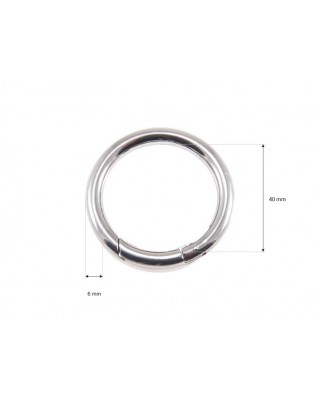 Kółko metalowe 40/6 mm szekla nikiel drut