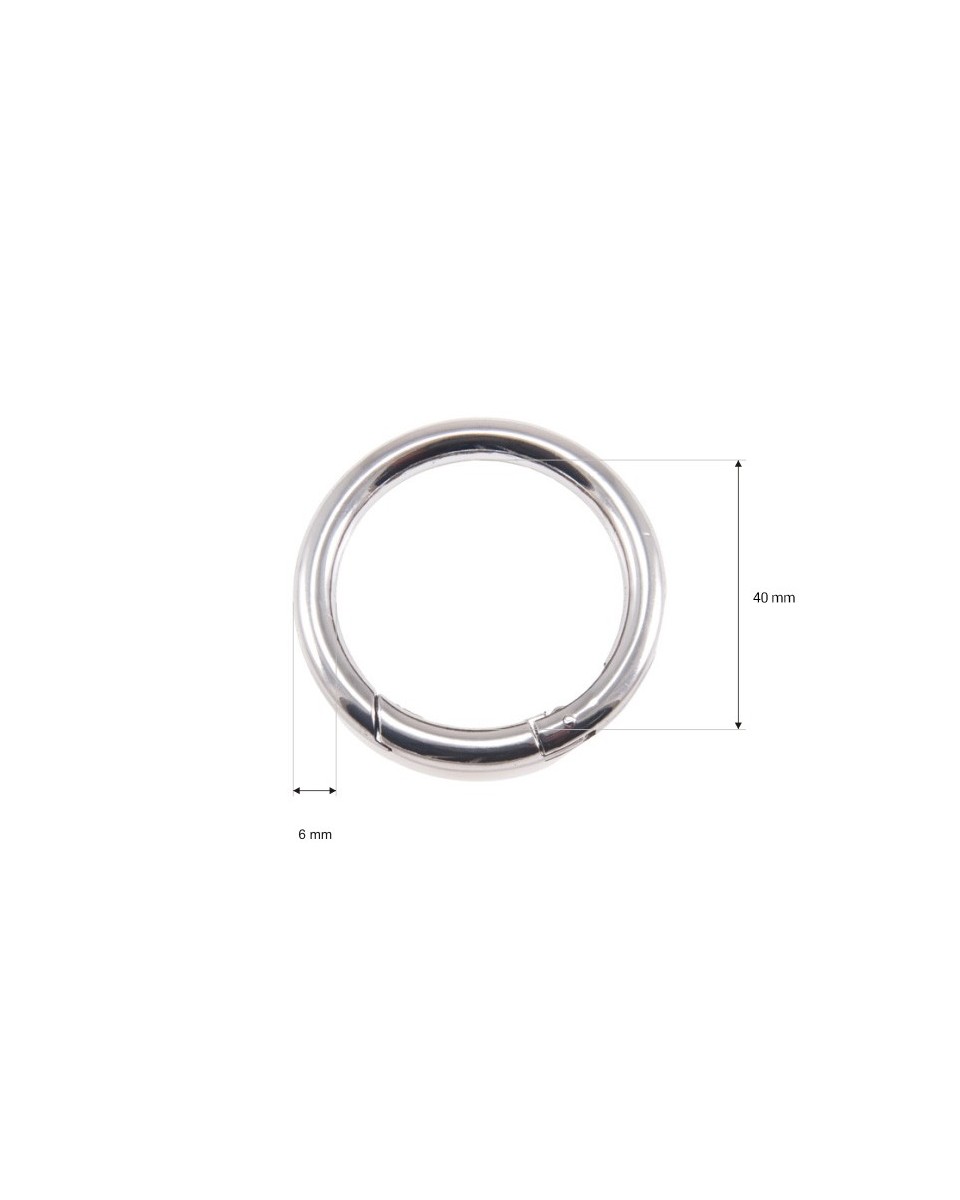 KOVOVÉ KOLEČKO 40/6 MM ŠEKL NIKL DRÁT 1   KS
