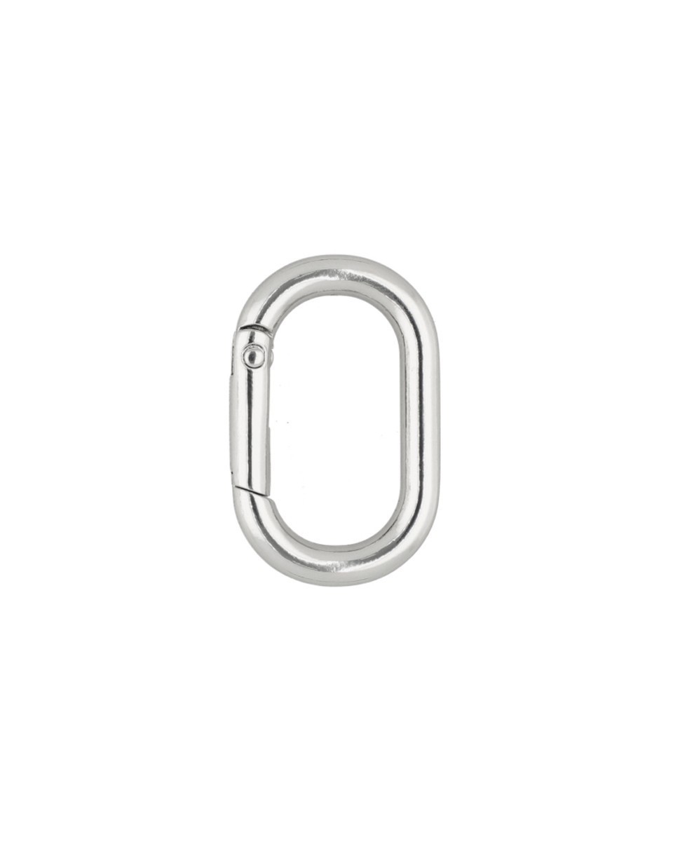 METAL RING (OVAL) 28,5/15/4,7 MM CARABINER NICKEL   WIRE