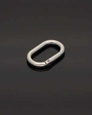 METAL RING (OVAL)  28,5/15/4,7 MM CARABINER NICKEL   WIRE