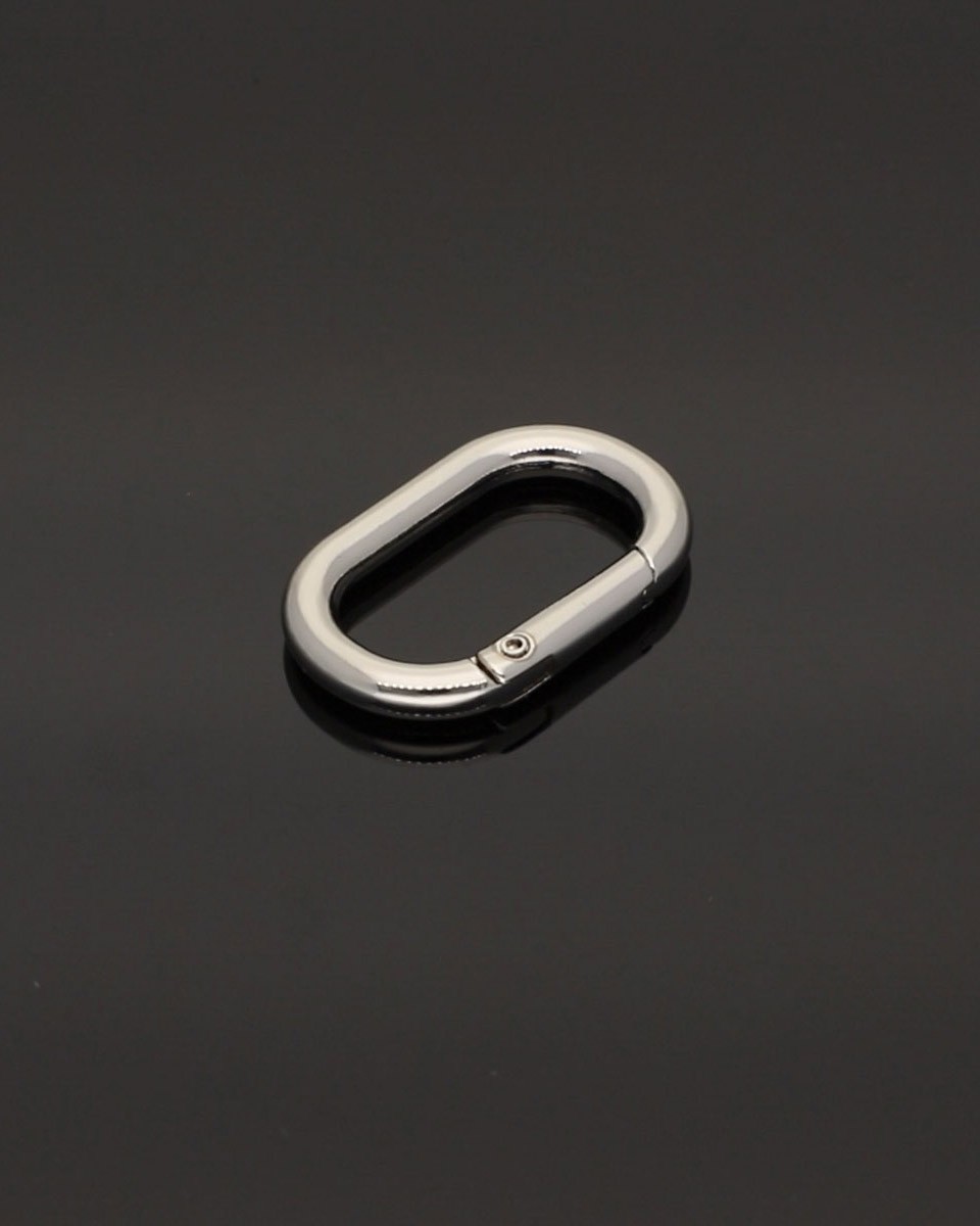 METAL RING (OVAL)  28,5/15/4,7 MM CARABINER NICKEL   WIRE