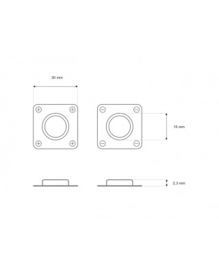Kulatý magnet v krytu 15 mm nikl ks