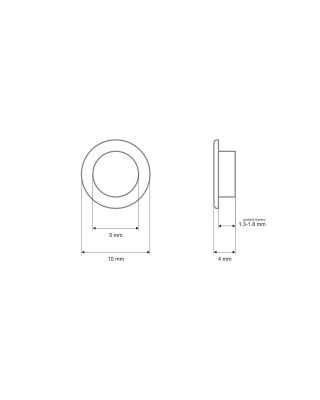 EINSEITIG  ÖSE AUS METALL 5/10/4 MM NICKEL 6000 ST.