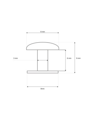NIETE  EINSEITIG 8/3/9 MM SCHWARZMATT 1000 ST.