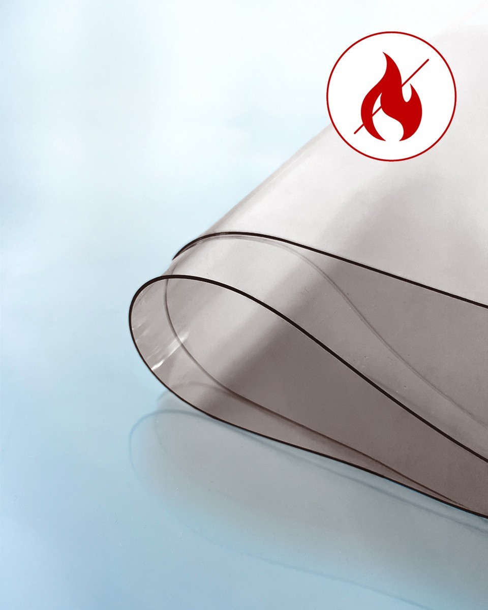 Technická průhledná hnědá PVC fólie 0,50 mm