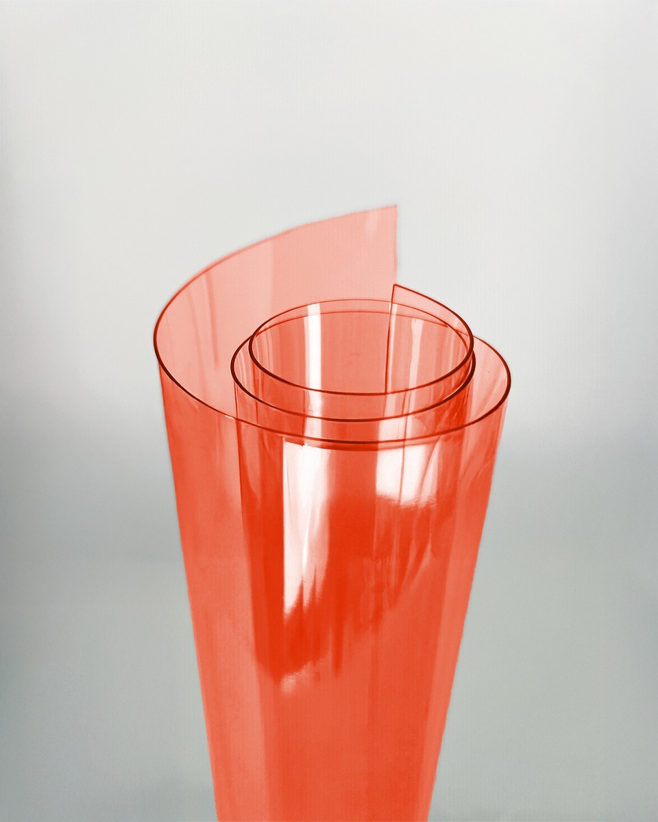 Technische transparente PVC-Folie Rot 0,50 mm Technische transparente PVC-Folie Rot 0,50 mm