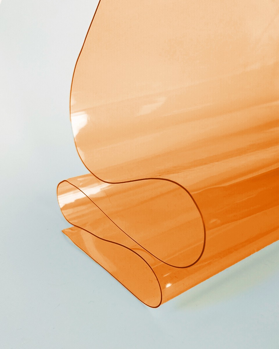 Technische transparente PVC-Folie Orange 0,50 mm
