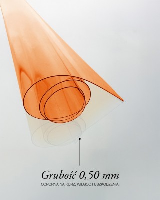 Technische transparente PVC-Folie Orange 0,50 mm
