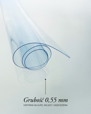 Technical transparent PVC film 0.55 mm