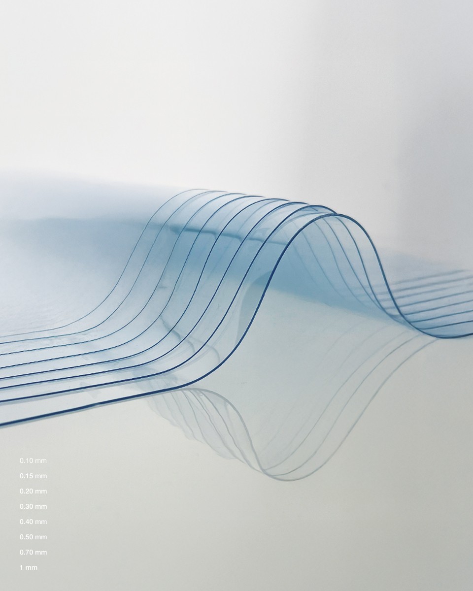 Technische transparente PVC-Folie 1,00 mm