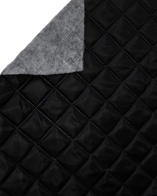 QUILTED POLYESTER LINING  FABRIC 180T (580) BLACK 150 CM