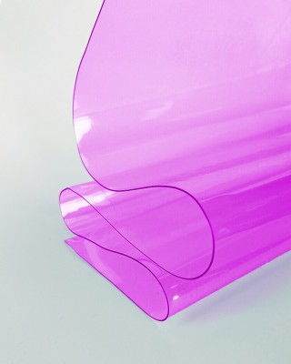 Technische transparente PVC-Folie Rosa 0,50 mm