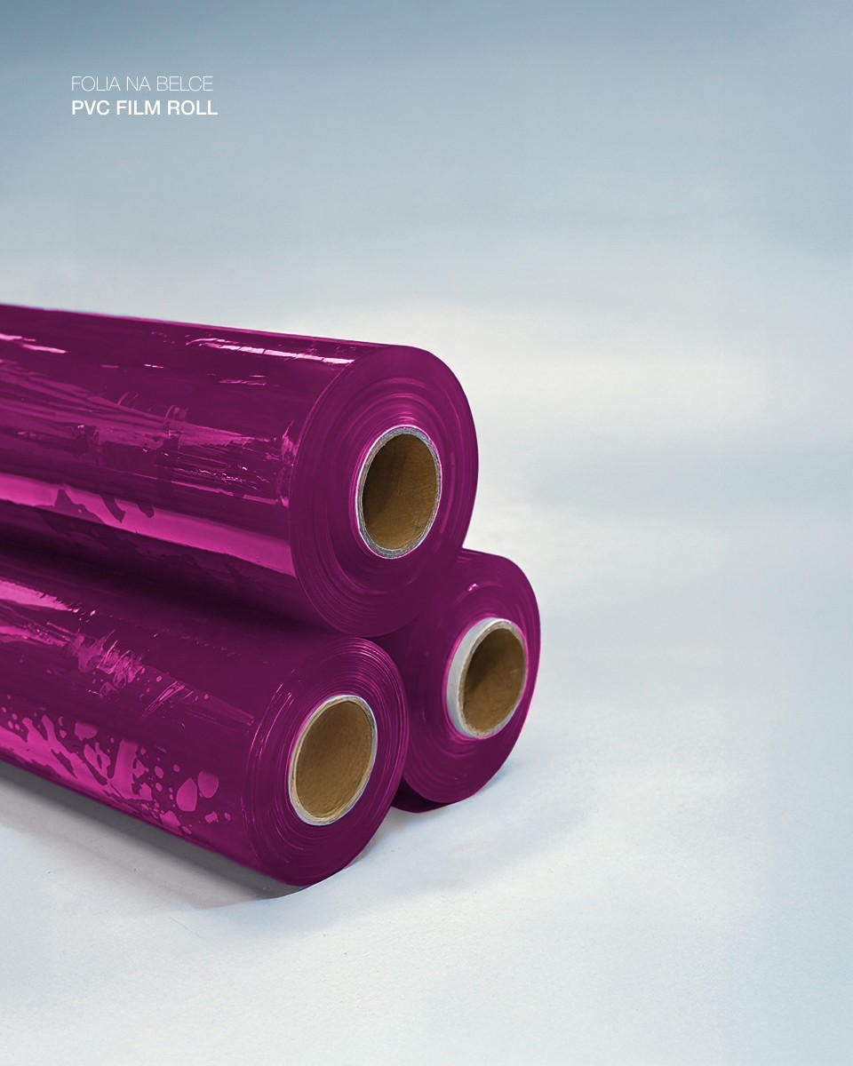Folia PCV techniczna przezroczysta różowa 0,50 mm