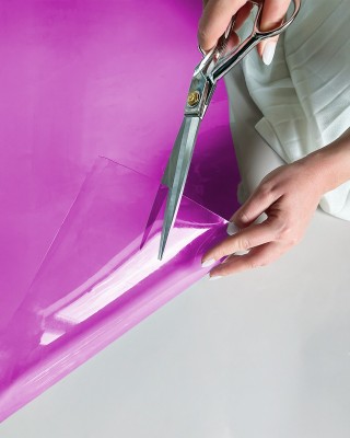 Technische transparente PVC-Folie Rosa 0,50 mm
