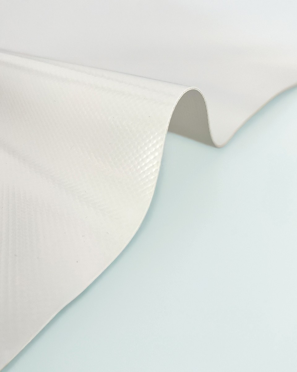 Polyester tarpaulin fabric 1200 g/m² (501) white