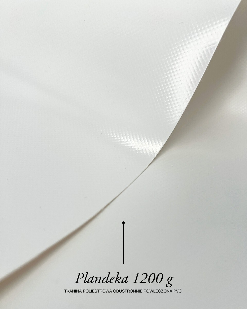 Polyester tarpaulin fabric 1200 g/m² (501) white