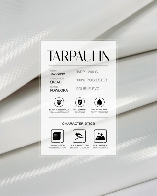 Polyesterová plachtovina tarpaulin 1200 g/m² (501)  bílá