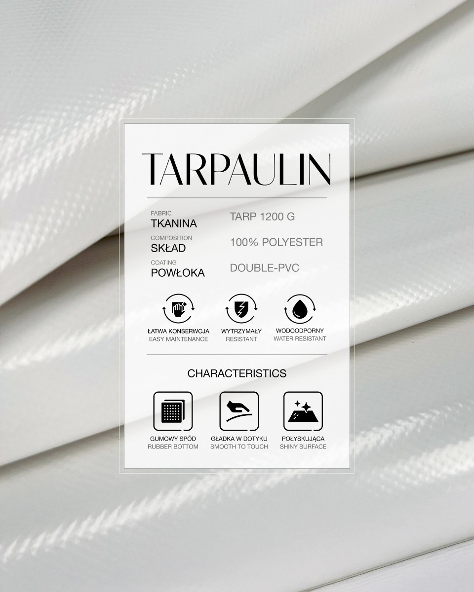 Polyester-Tarpaulin-Gewebe 1200 g/m² (501)  Weiß