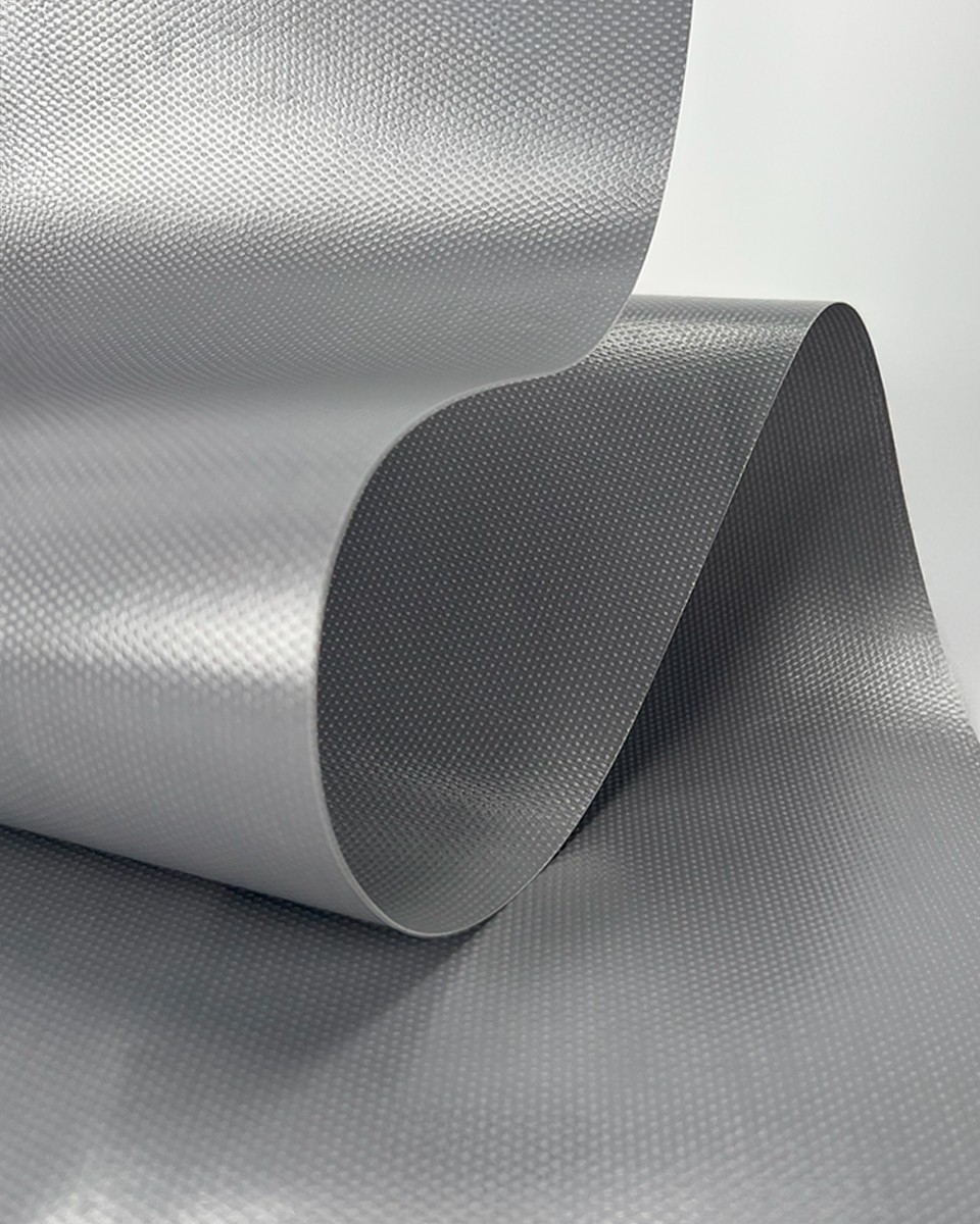 Polyester tarpaulin fabric 270 g/m² (134) grey