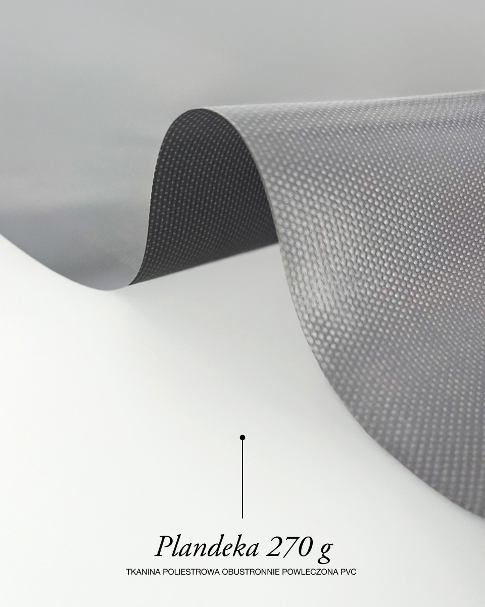 Polyester-Tarpaulin-Gewebe 270 g/m² (134)  Grau