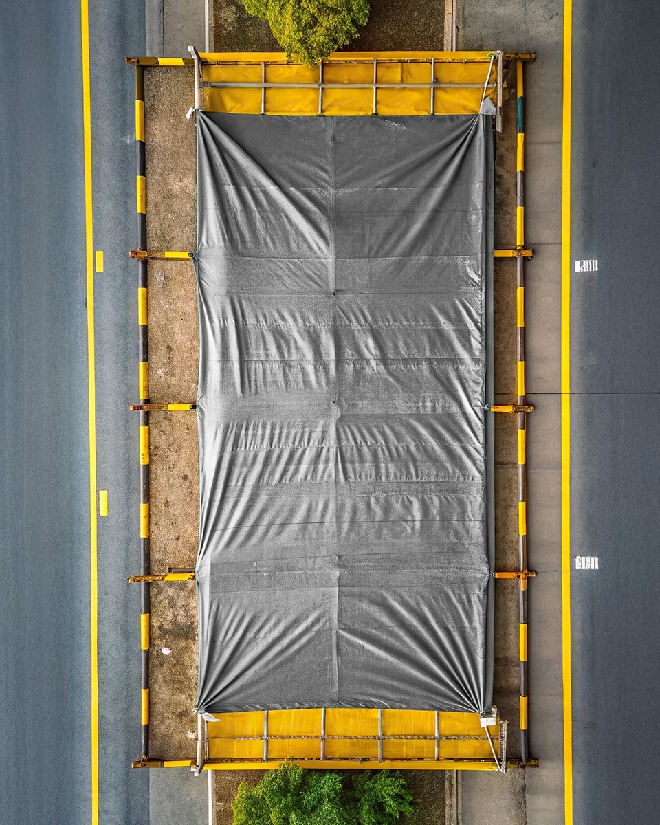 Polyester-Tarpaulin-Gewebe 270 g/m² (134)  Grau