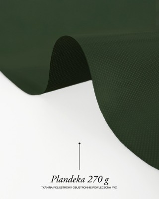 Polyester tarpaulin fabric 270 g/m² (693) dark green