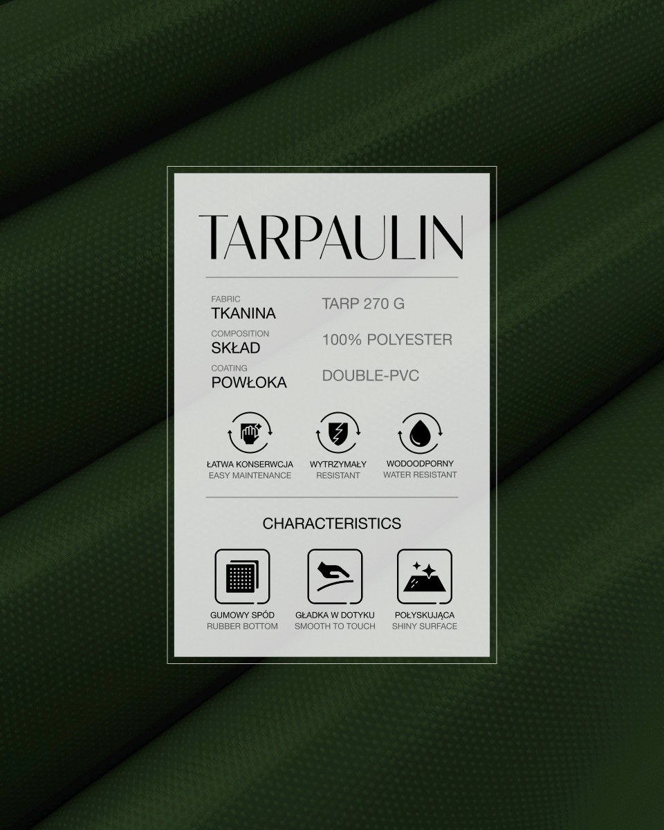 Polyesterová plachtovina tarpaulin 270 g/m² (693) tmavě zelená