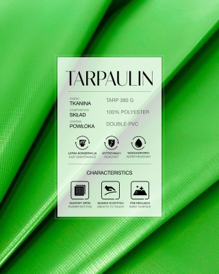 Polyester tarpaulin fabric 380 g/m² (084) green