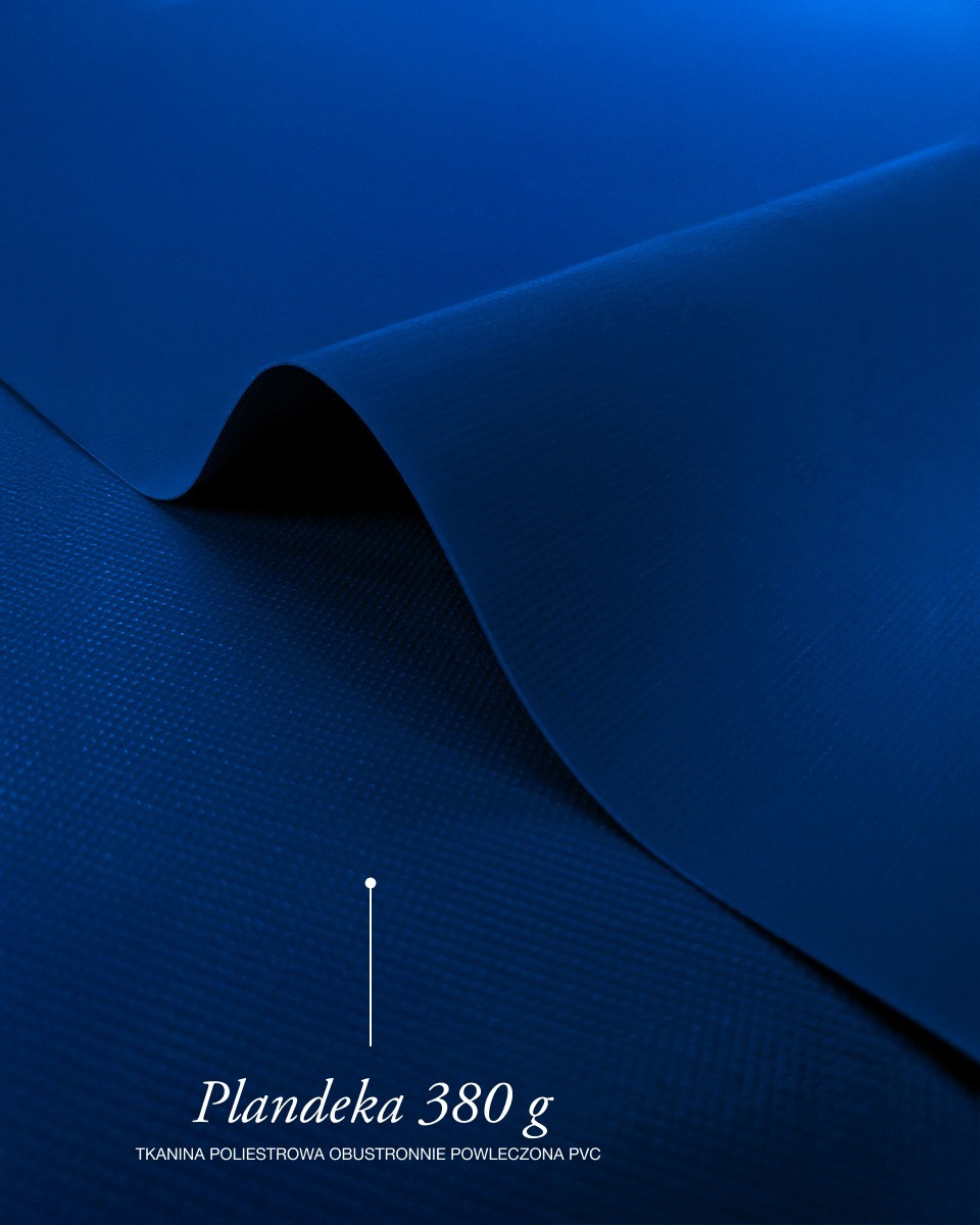 Plandeka poliestrowa Tarpaulin  380 g/m2 (115) chabrowa