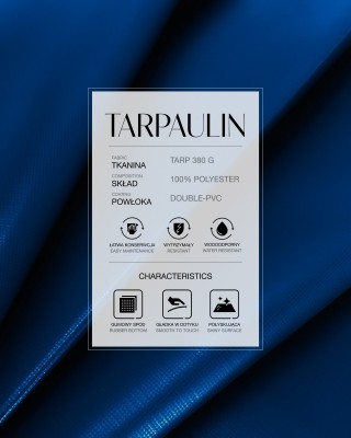 Polyester-Tarpaulin-Gewebe 380 g/m² (115) Kornblumenblau