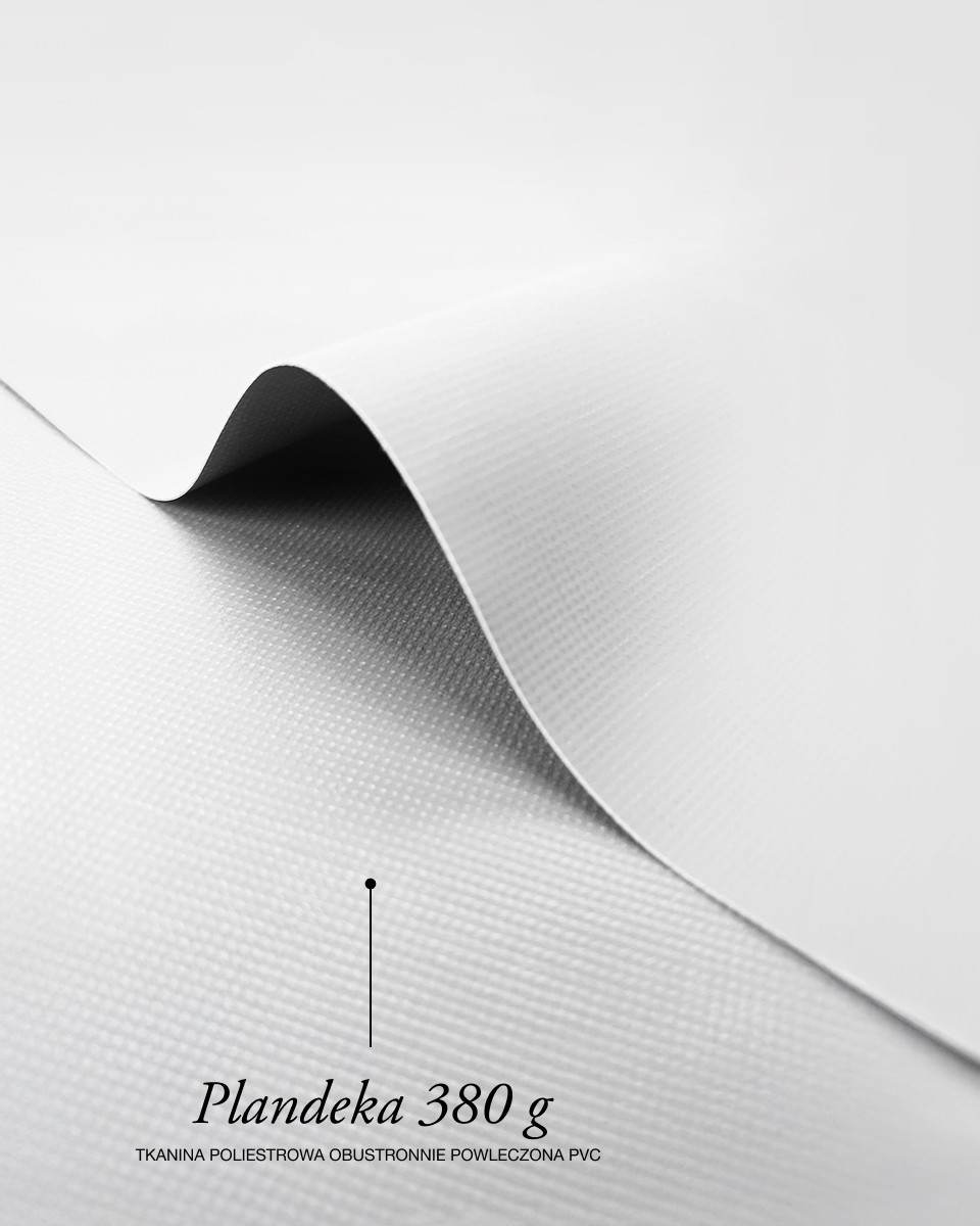 Polyester tarpaulin fabric 380 g/m² (501)  white