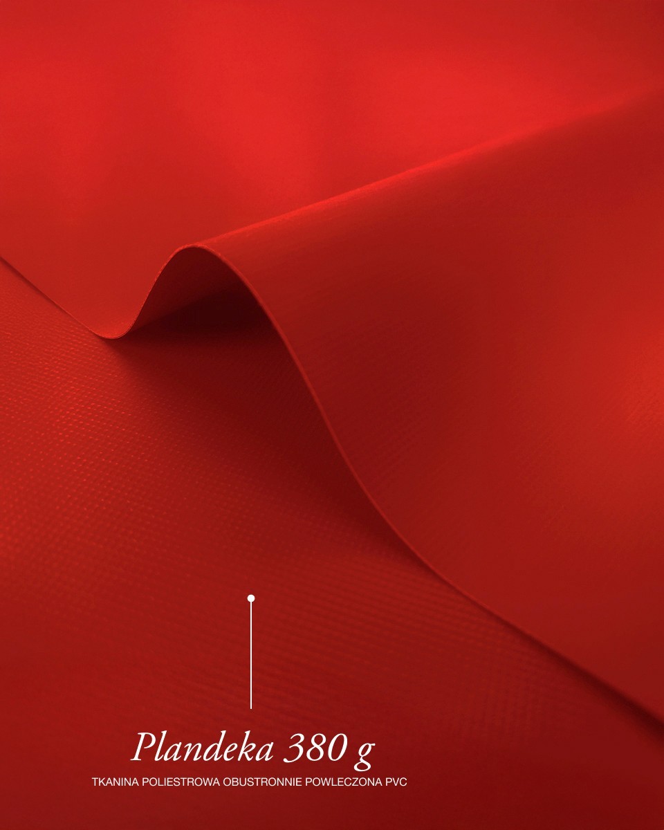 Plandeka poliestrowa Tarpaulin  380 g/m2 (620) czerwona