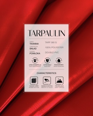 Polyester-Tarpaulin-Gewebe 380 g/m² (620) Rot
