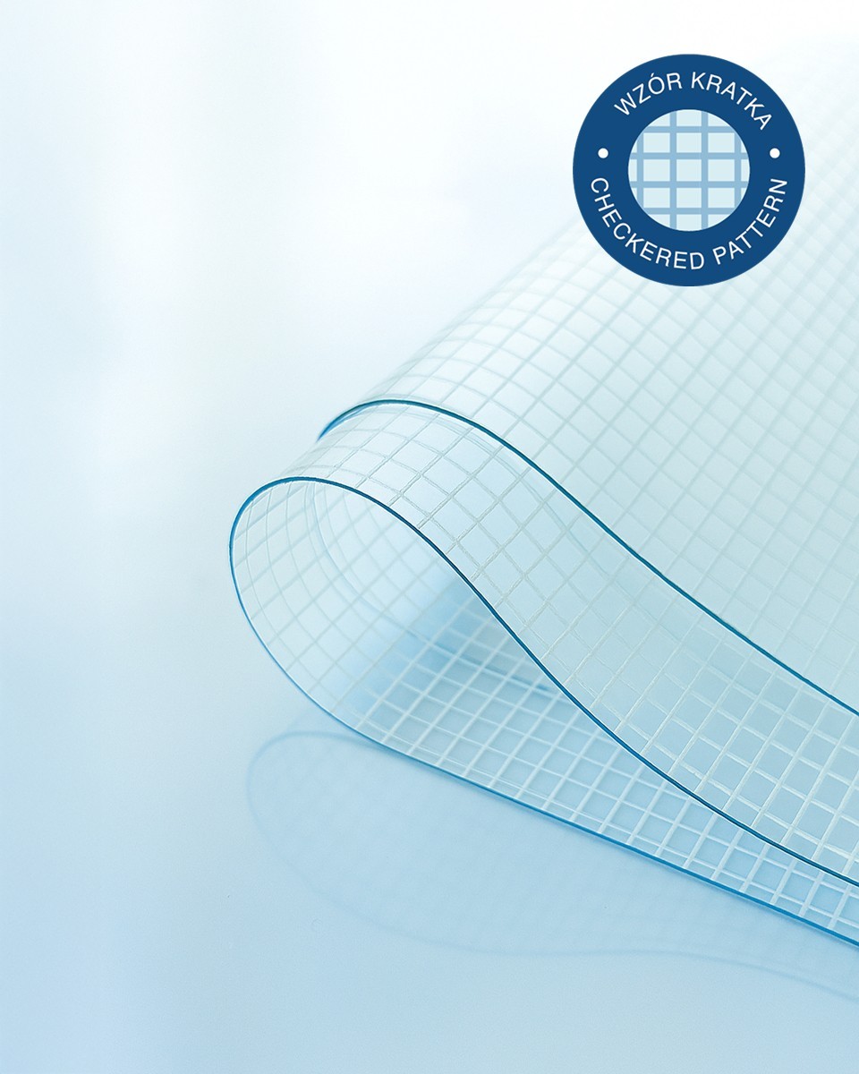 Transparent reinforced tarpaulin 0.55 mm
