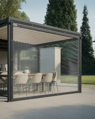 Transparent reinforced tarpaulin 0.55 mm